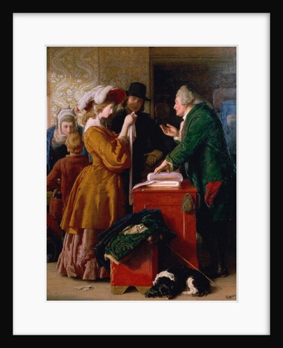Choosing the Wedding Gown, from chapter 1 of 'The Vicar of Wakefield' by Oliver Goldsmith by William Mulready