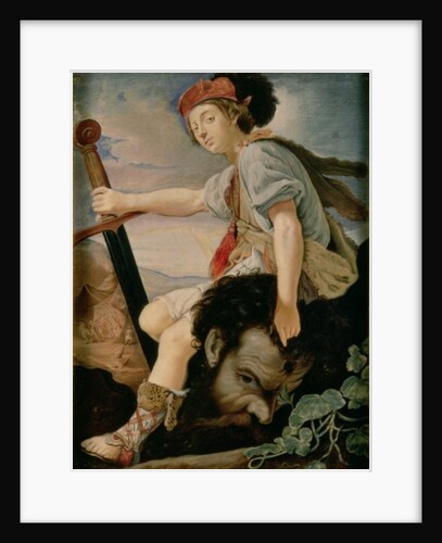 David with the Head of Goliath by T. Flatman