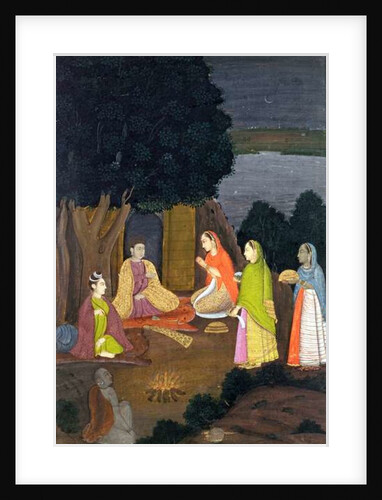Ladies visiting a Yogini, School of Faqurullah Khan, Lucknow, Uttar Pradesh by Indian School