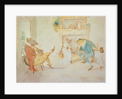 Illustration from 'A Frog He Would a Wooing Go' by Randolph Caldecott