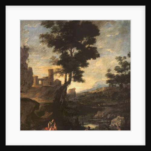 Landscape with Leto and the peasants transformed into frogs by Benito-Manuel de Aguero