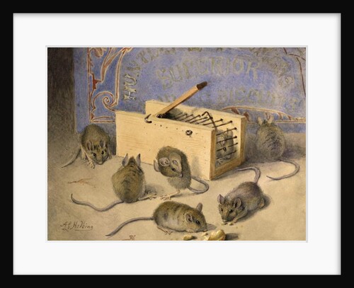 Mice and Huntley - Palmer' Superior Biscuits, c.1920 by Agnes Louise Holding