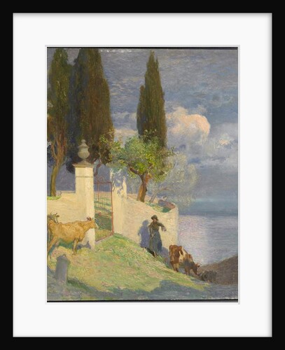 Driving Cattle, Lake Como, c.1900 by Joseph Walter West