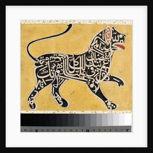 A lion made from calligraphy, c.1800 by Indian School