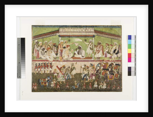 Raghuji Bhonsle II presides over a military review, c.1790 by Indian School