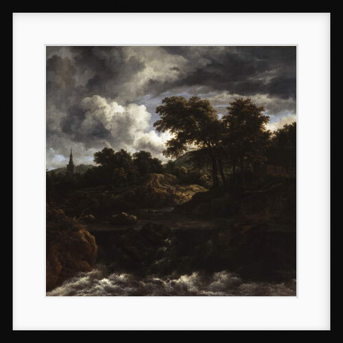 Wooded Landscape with a Waterfall, c.1660 by Jacob Isaaksz. or Isaacksz. van Ruisdael