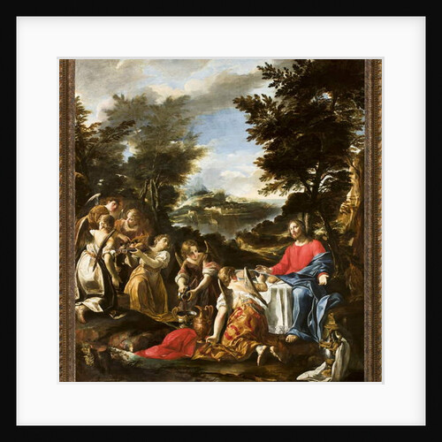 Christ Served by Angels, c.1695 by Sebastiano Ricci