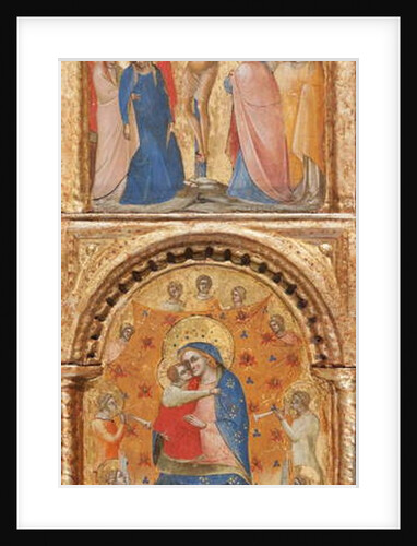 Detail of Madonna and Child with Angels, the Crucifixion, and Twelve Apostles or Saints, c.1360 by Lorenzo Veneziano