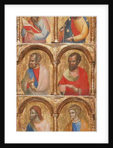 Detail of Madonna and Child with Angels, the Crucifixion, and Twelve Apostles or Saints, c.1360 by Lorenzo Veneziano