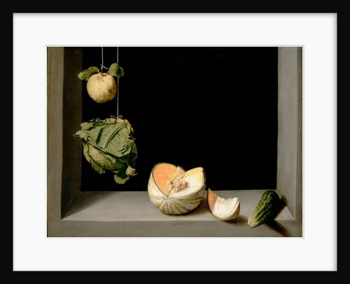 Quince, Cabbage, Melon, and Cucumber, c.1602 by Juan Sanchez Cotan
