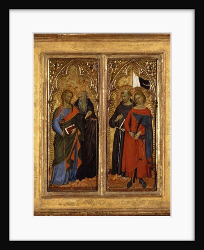 Saints James, Anthony Abbot, Francis, and Ansanus, c.1385-90 by Master of Panzano