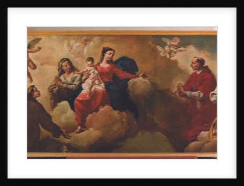 Madonna and Child with St. Anne Appearing to Sts. Anthony and Charles Borromeo, 1748 by Egidio dall' Olio