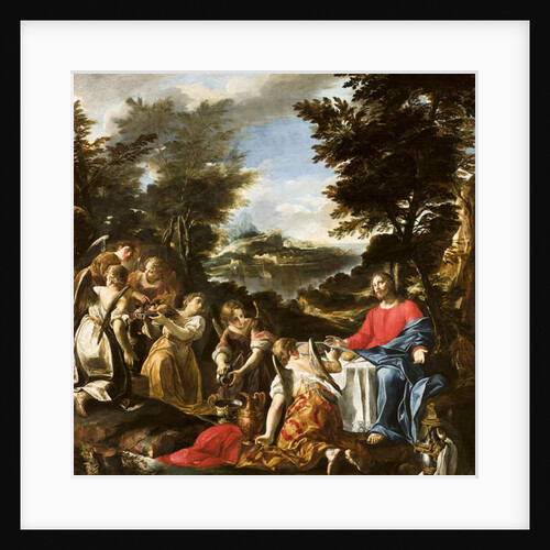 Christ Served by Angels, c.1650-1700 by Italian School