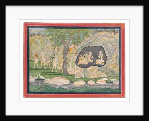 The Five Siddhas Make Their Way to the Kailasha Mountains, c.1820 by Purkhu Purkhu