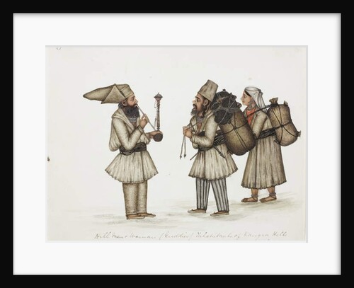 Hill Men and Woman Inhabitants of Kangra Hills / Hindoos, c.1840 by Indian School