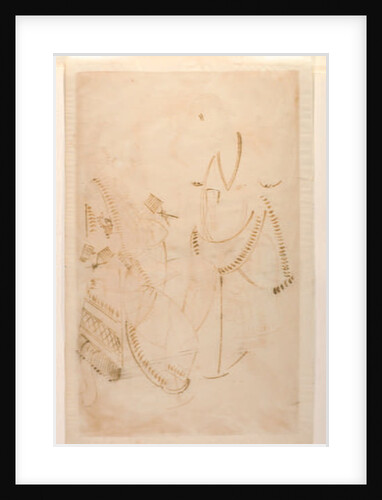 The Mahant of Tarakeshwar with his mistress, Elokeshi who offers him pan, Kalighat Album, c.1880 by Indian School