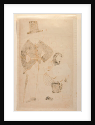 Mahant turns the oil-press in jail, Kalighat Album, c.1880 by Indian School