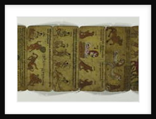 A concertina manuscript, various animal pictures by Nepalese School