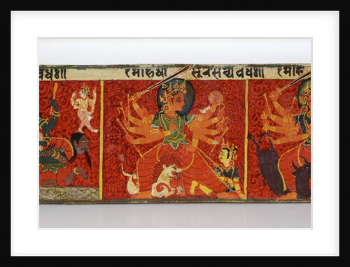 Detail from a Devimahatmya manuscript cover by Nepalese School