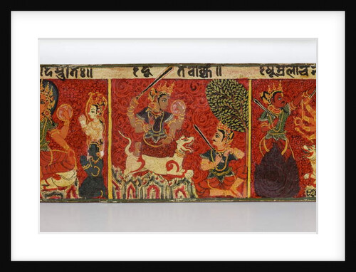 Detail from a Devimahatmya manuscript cover by Nepalese School