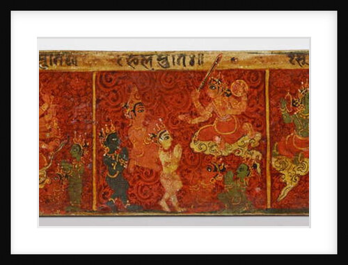 Detail from a Devimahatmya manuscript cover by Nepalese School