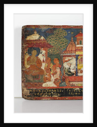 Detail from a Buddhist manuscript cover by Nepalese School