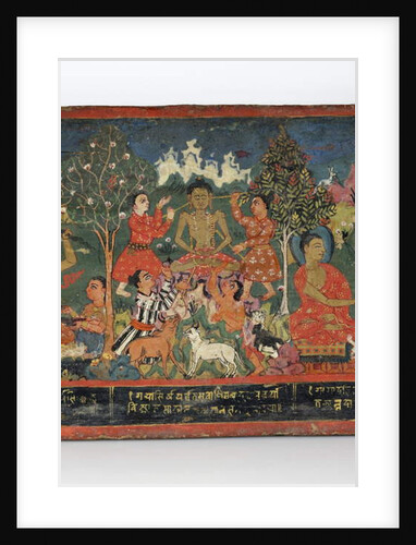 Detail from a Buddhist manuscript cover by Nepalese School