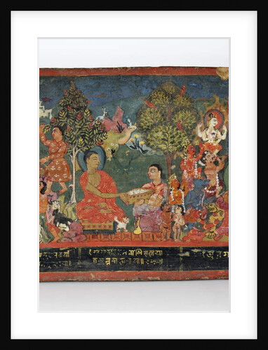 Detail from a Buddhist manuscript cover by Nepalese School