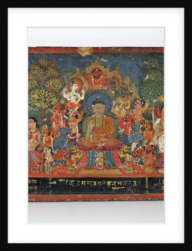 Detail from a Buddhist manuscript cover by Nepalese School