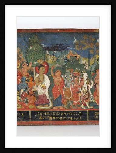 Detail from a Buddhist manuscript cover by Nepalese School