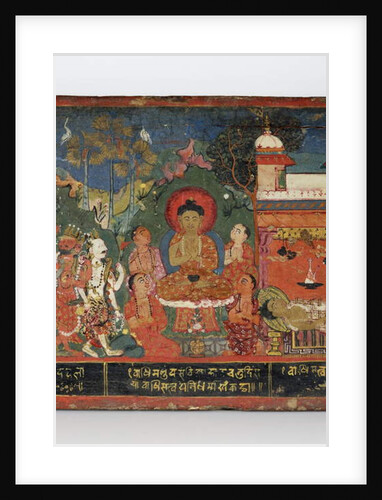 Detail from a Buddhist manuscript cover by Nepalese School