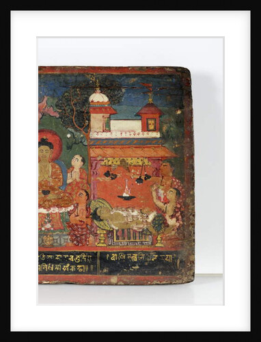 Detail from a Buddhist manuscript cover by Nepalese School