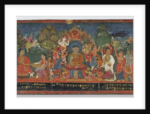 Buddhist manuscript cover by Nepalese School