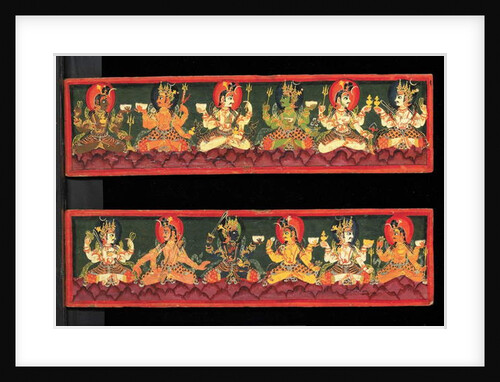 Book covers from a Shaiva manuscript by Nepalese School