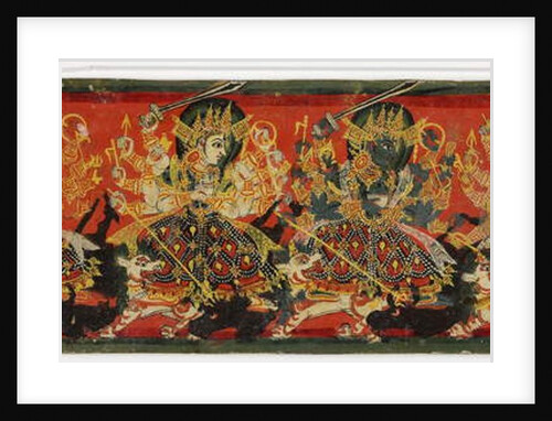 One of a pair of manuscript covers depicting Devi as the Eight Mothers by Nepalese School
