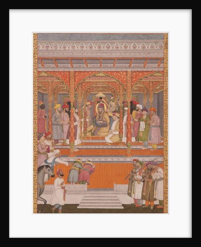 Mirza Md Mu'azzam Shah Khurram Bakht Bahadur receiving Sa'adat 'Ali, Nawab of Aw, 1803 by Mal Lalji