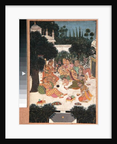Eight women and a child on a palace terrace, c.1760 by Indian School