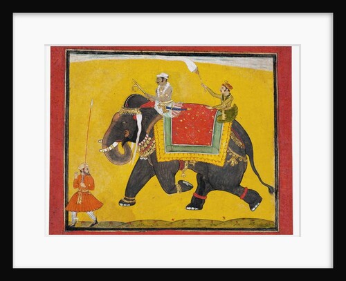A raja riding an elephant, c.1690 by Indian School
