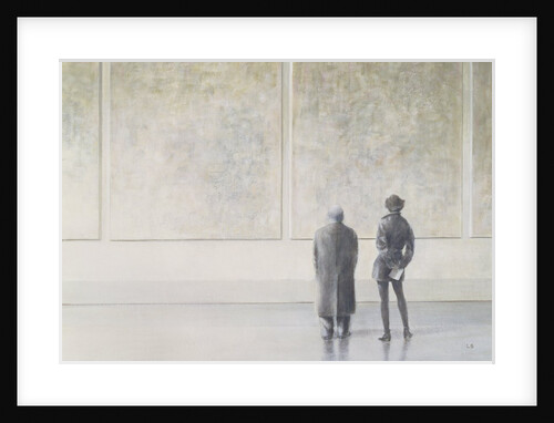 Man and Woman in an Art Gallery, c.1985 by Lincoln Seligman
