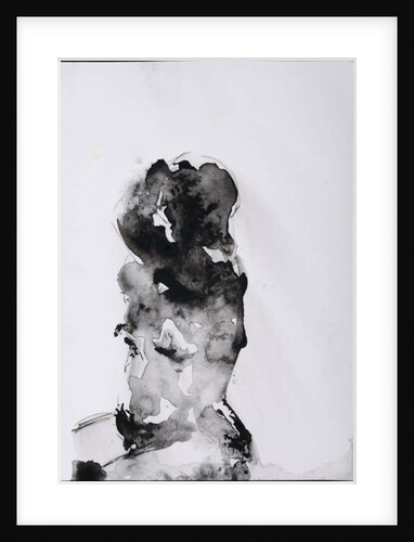 Seated naked woman with arm raised, 2007 by Stephen Finer