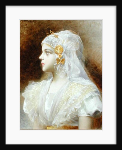 Portrait of a Girl by Leon Auguste Cesar Hodebert