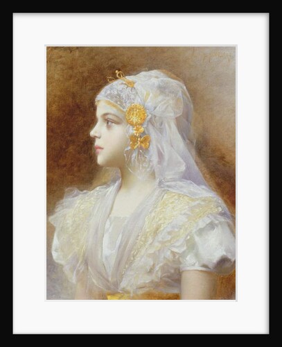 Portrait of a Girl by Leon Auguste Cesar Hodebert