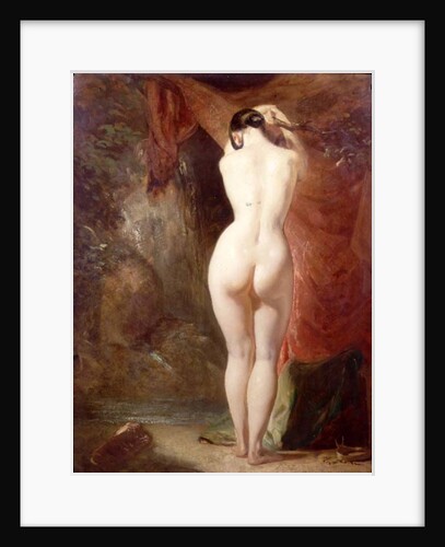 Diana standing by a waterfall by William Etty