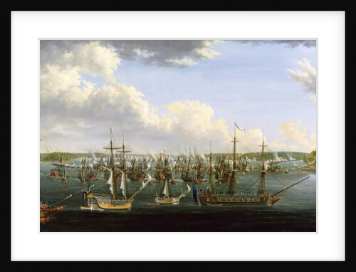 The Battle at Fredrikshamn, 15 May 1790 by Johan Tietrich Schoultz