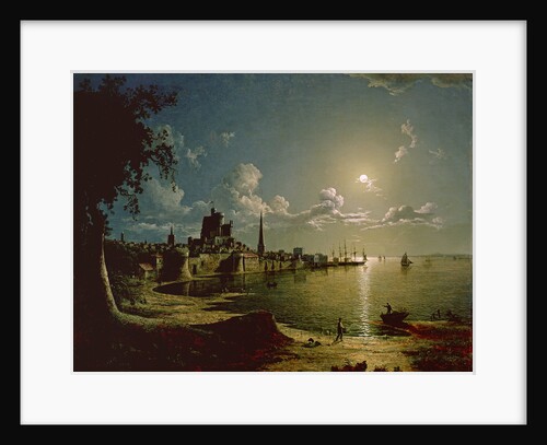 Moonlight Scene, Southampton, 1820 by Sebastian Pether