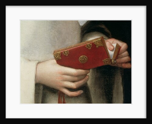 Portrait of the Artist's Sister in the Garb of a Nun, detail of her prayer book by Sofonisba Anguissola