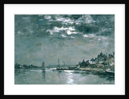 Moonlit Seascape by Eugene Louis Boudin