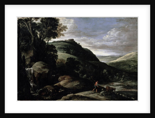 Hilly landscape by Paul Brill or Bril