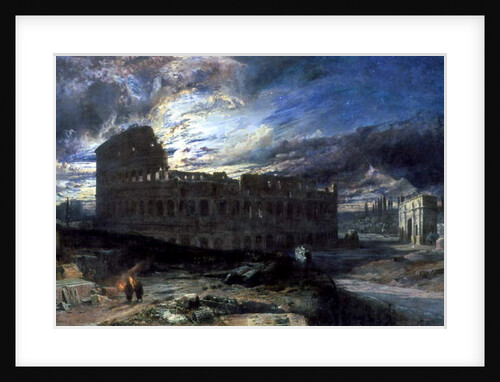 The Coliseum at Rome by Moonlight, 1859 by Frederick Lee Bridell
