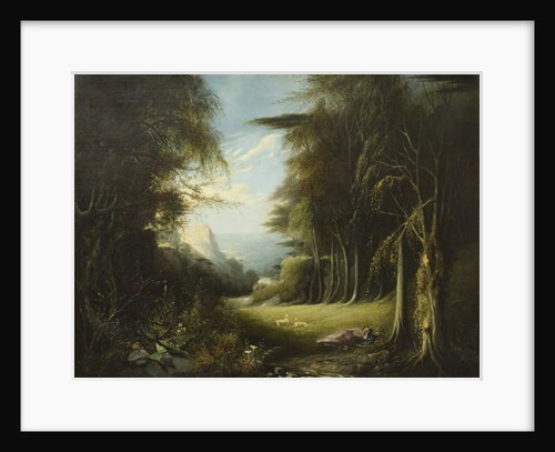 Diana asleep in a Woodland Glade by English School